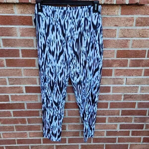 Calvin Klein Parachute Pants Women's Size Small Black and White
